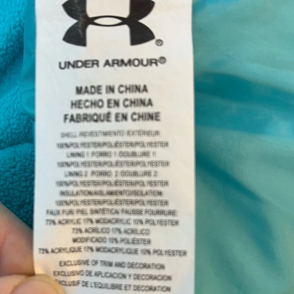Under Armour Girls Blue Performance Waterproof Winter Coat/ Ski Jacket Girls M